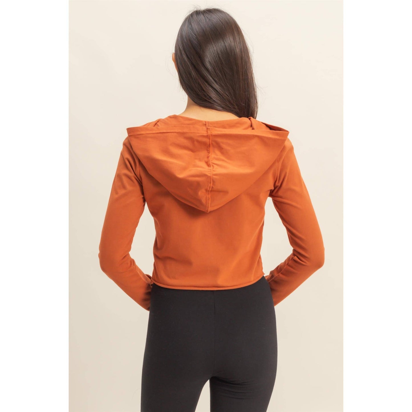 Zip Up Cropped Hoodie