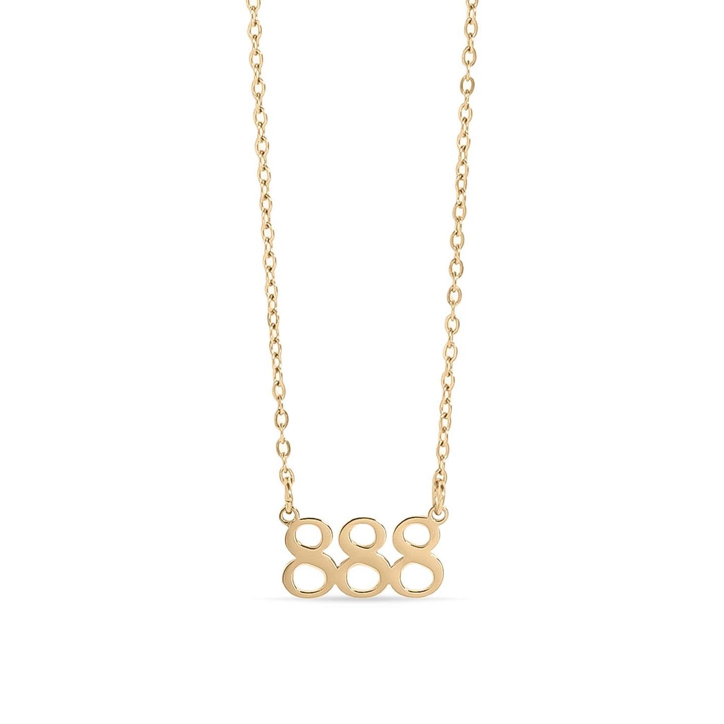 18K Gold PVD Stainless Steel Angel Number Necklace
