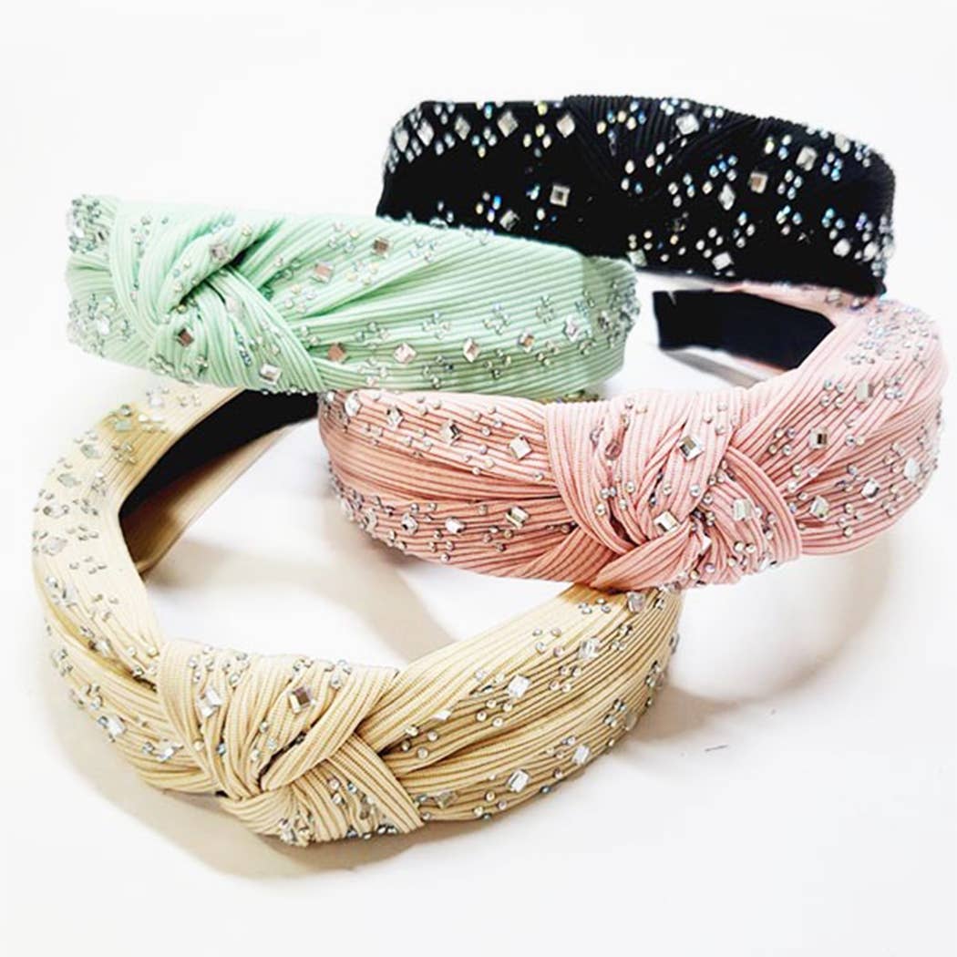 Center Knotted Crystal Headband