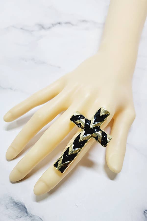 Cross Adjustable Ring