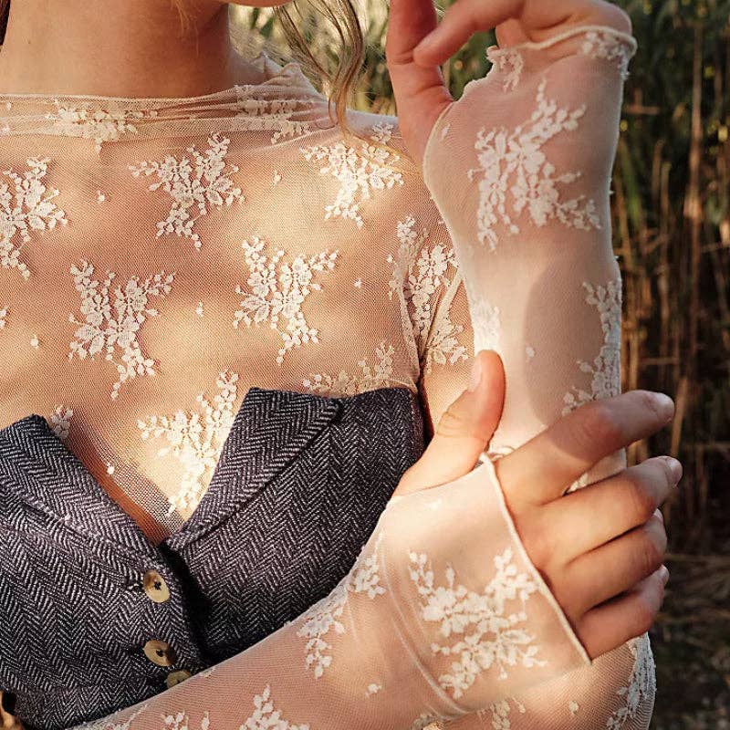 Retro Veil Lace Top