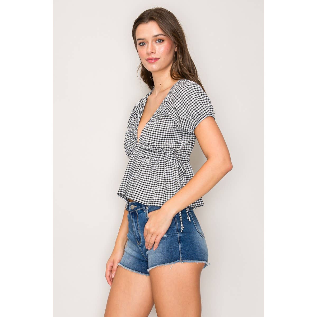 The Babydoll Plaid Top