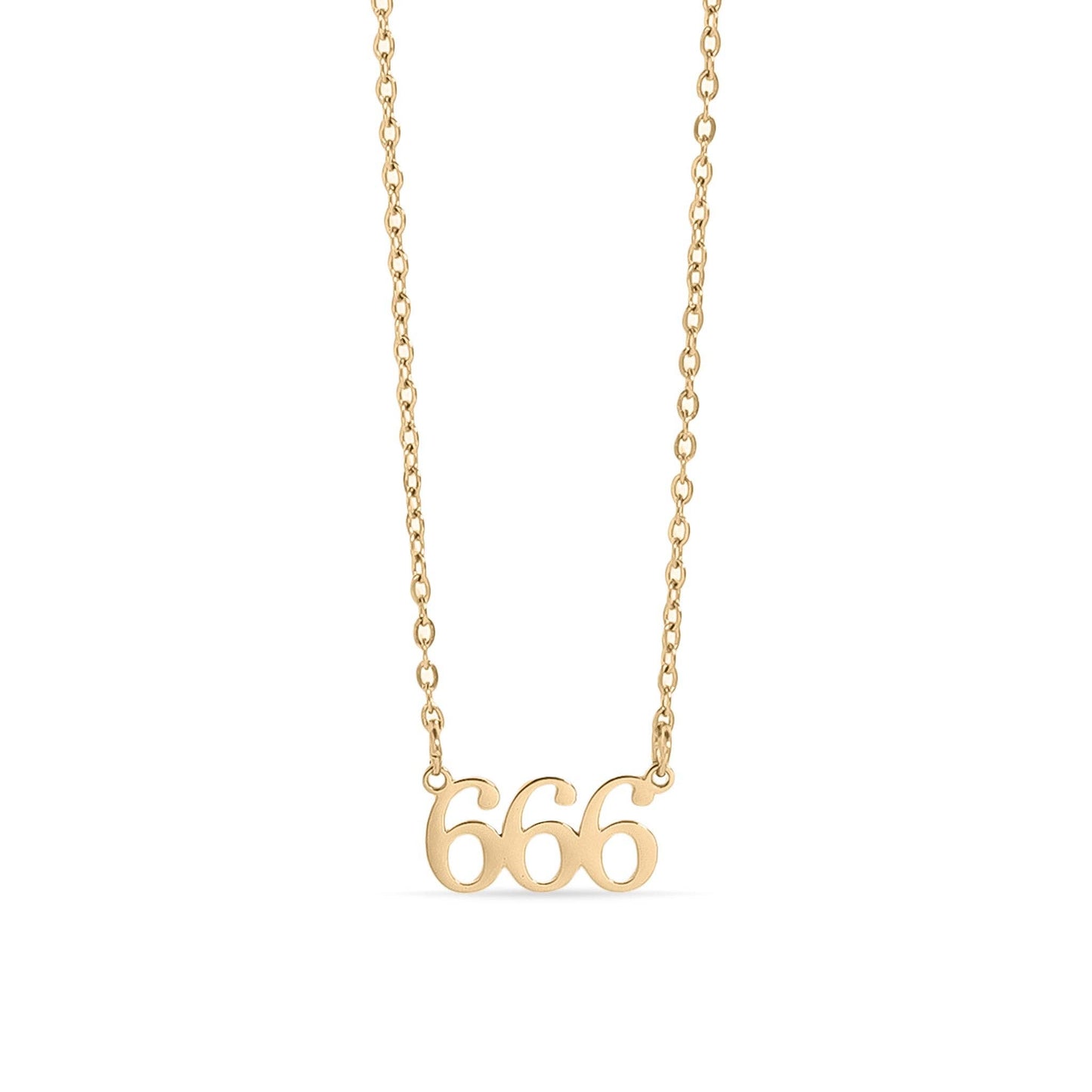 18K Gold PVD Stainless Steel Angel Number Necklace