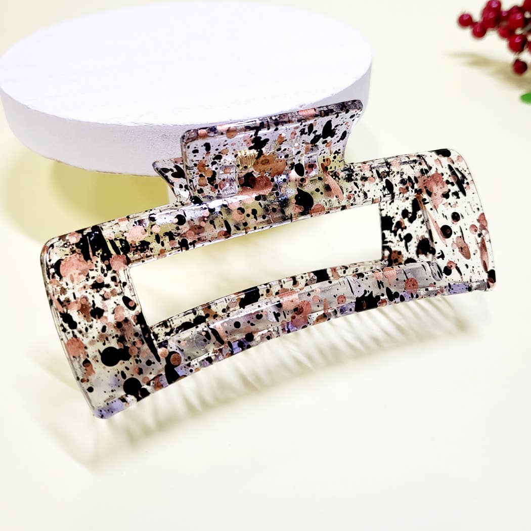 Splatter Dot Hair Claw Clip