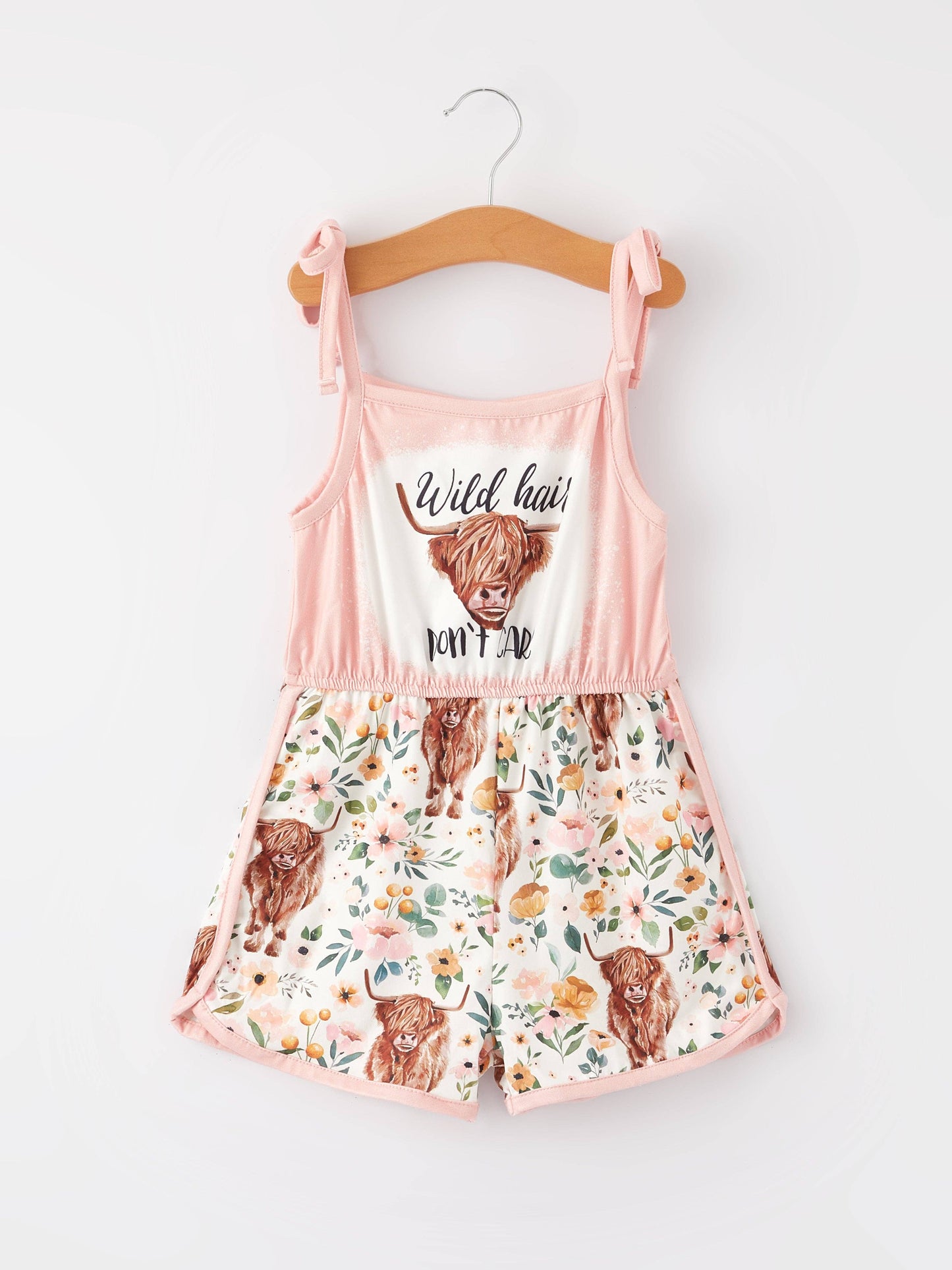 Cow Floral Girls Jumpsuit