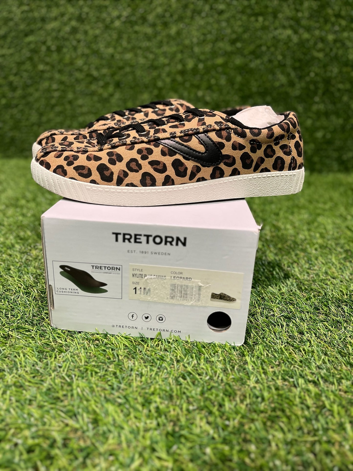 Tretorn Leopard Print Flat Size 11