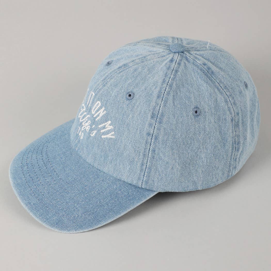 Put It On My Wife/Husband's Tab Embroidery Denim Cap