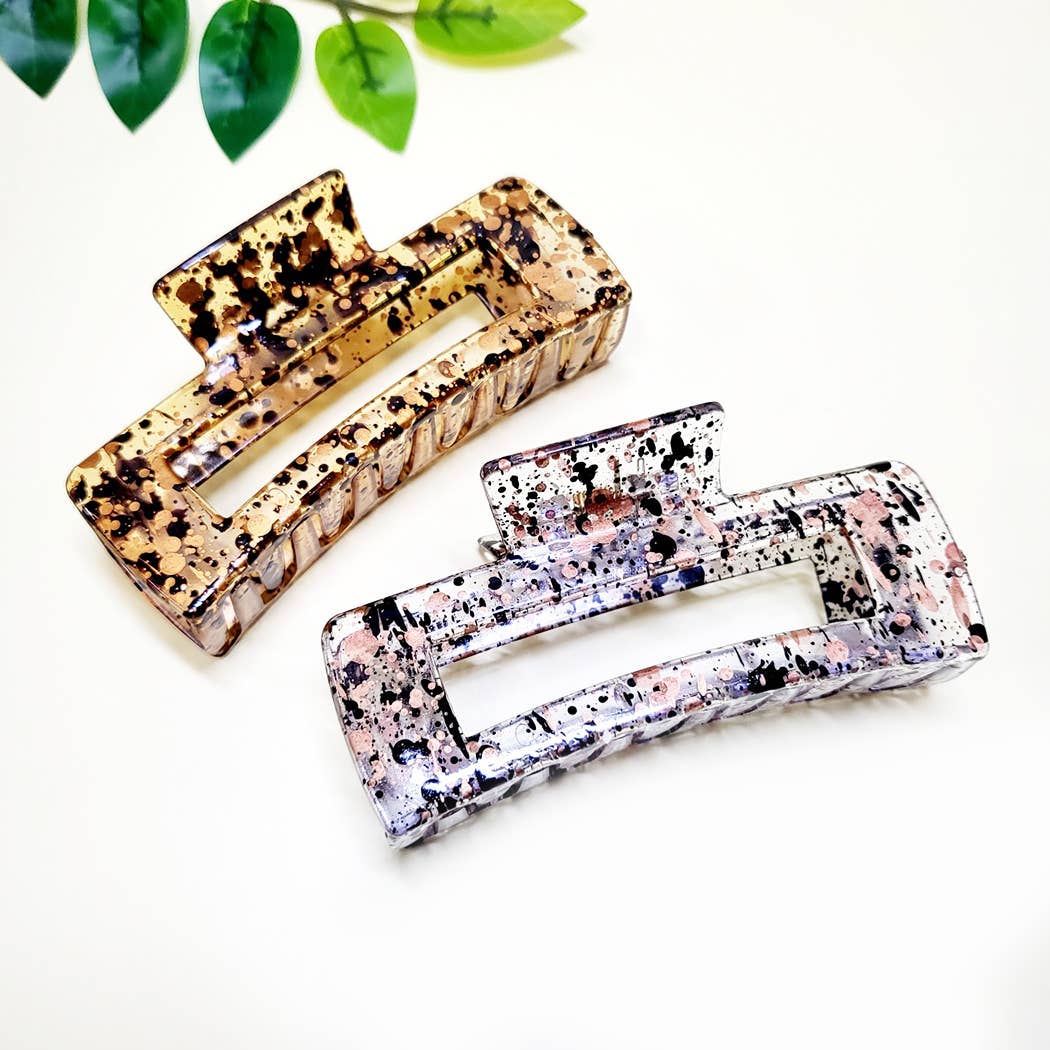 Splatter Dot Hair Claw Clip