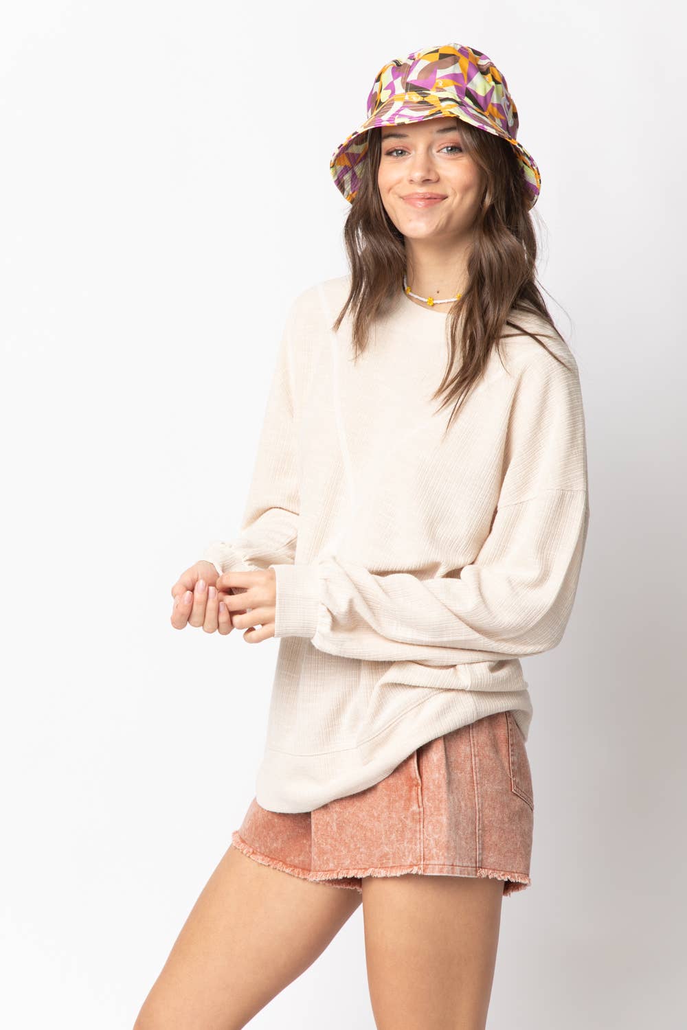 Ribbed Knit V Stitch Top