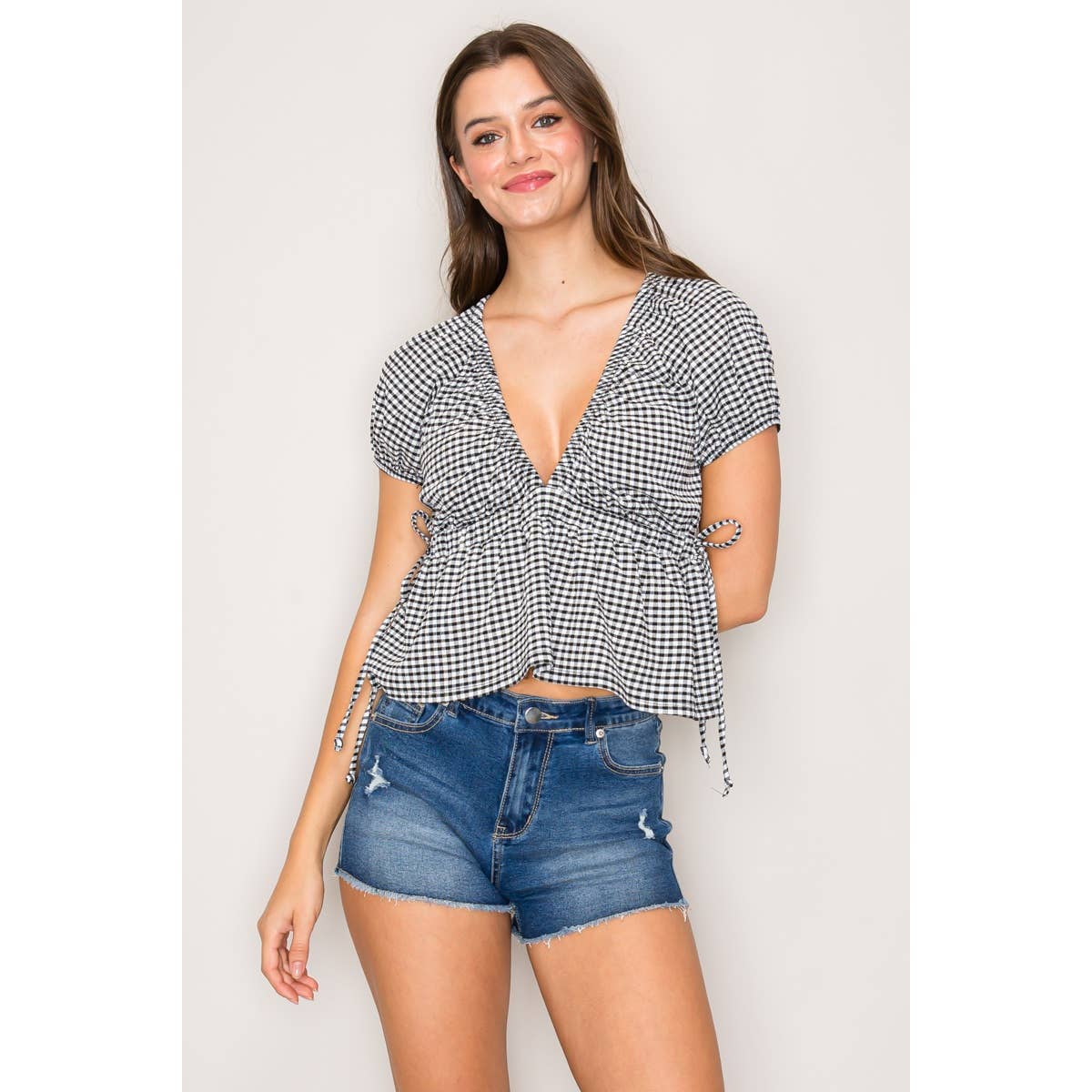 The Babydoll Plaid Top