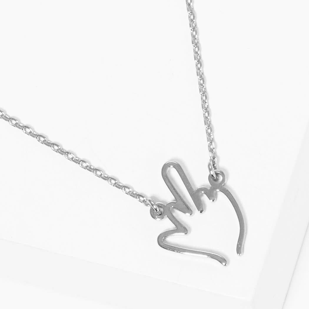 Gold-Dipped Middle Finger Up Necklaces