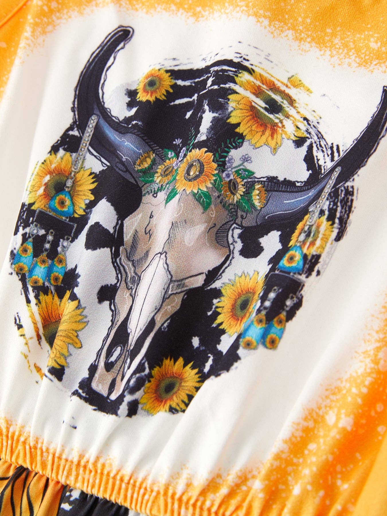 Cow Floral Girls Jumpsuit