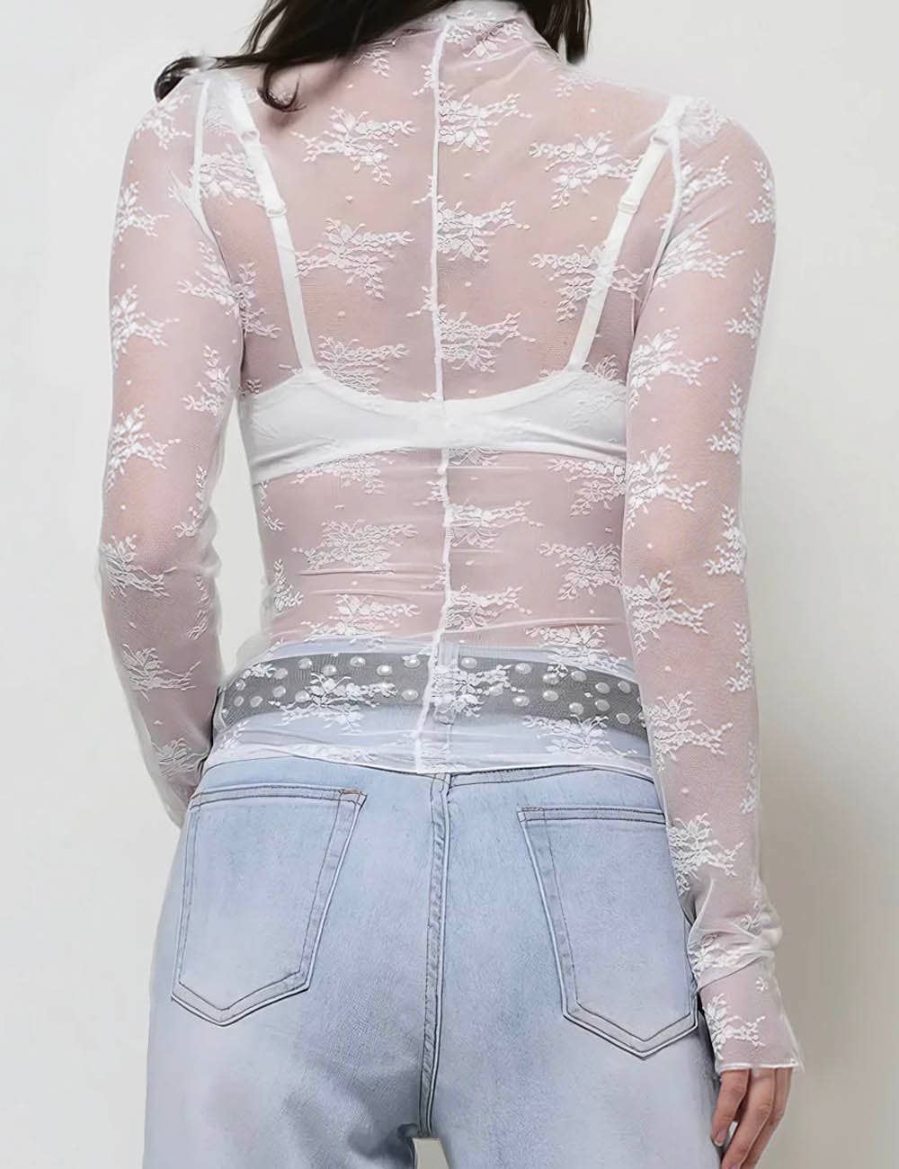 Retro Veil Lace Top