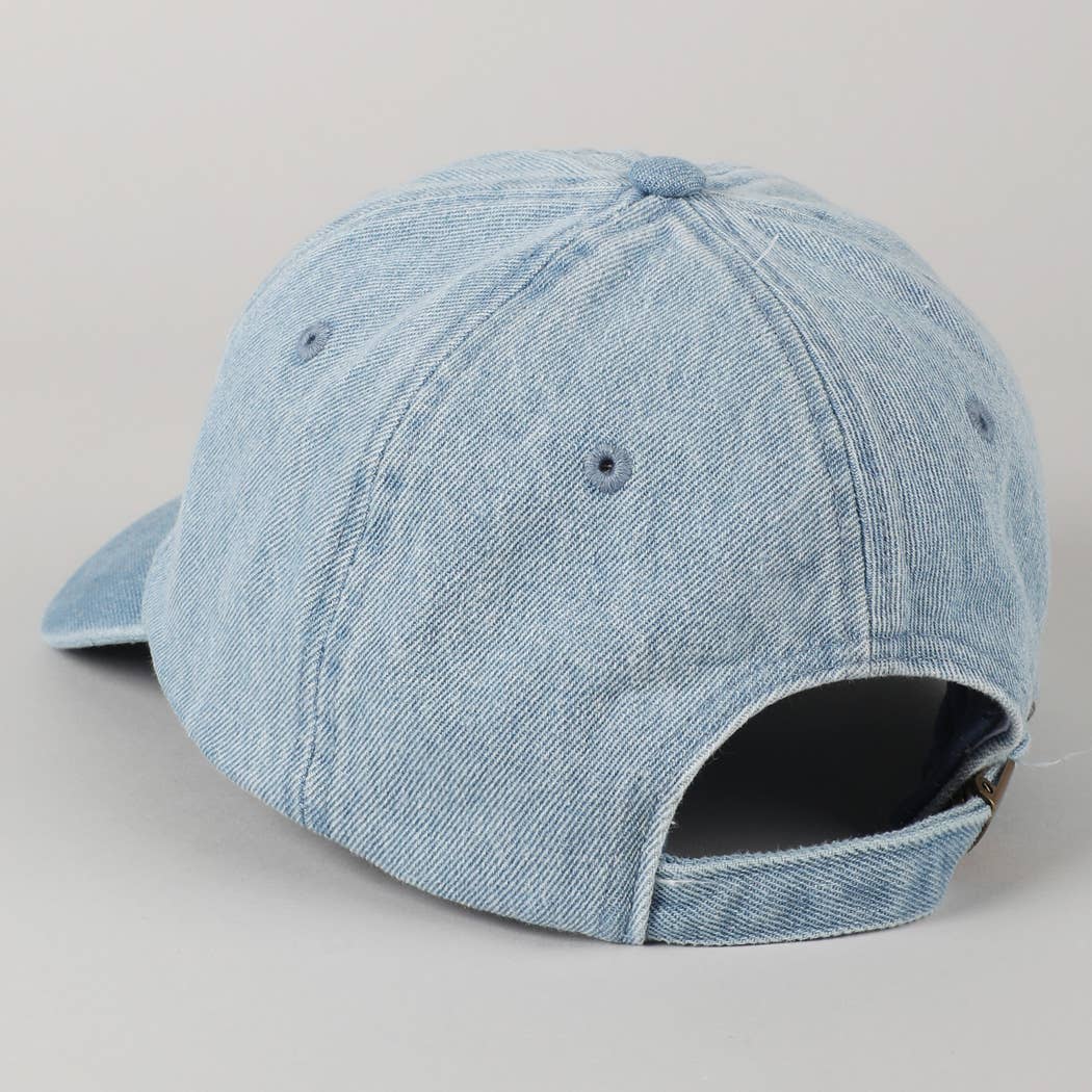 Put It On My Wife/Husband's Tab Embroidery Denim Cap