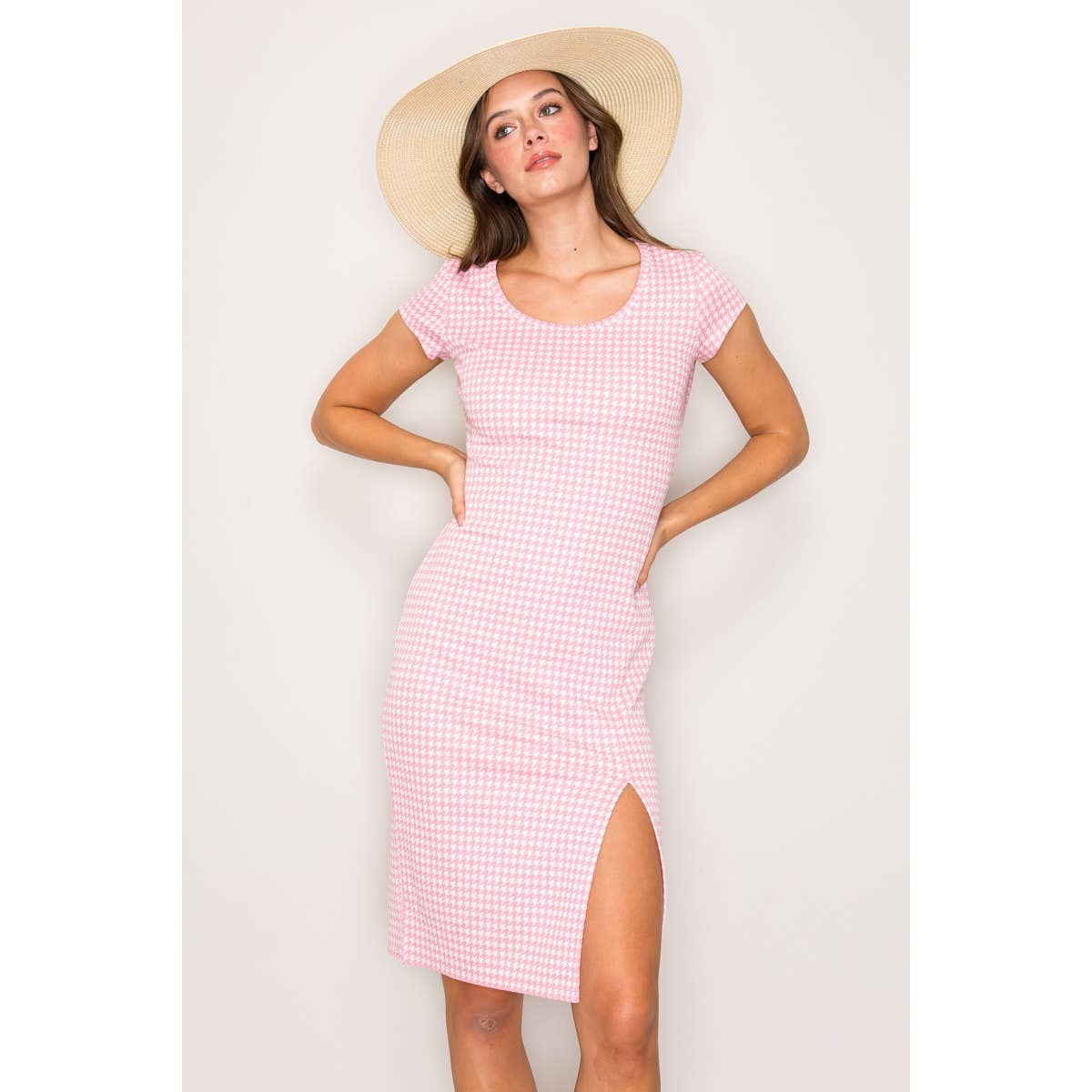 Wine & Dine Me Front Slit Dress