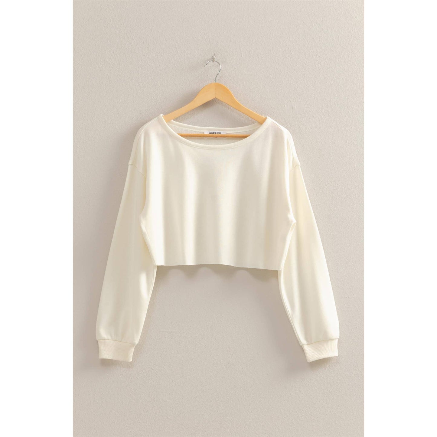 Casually Cute Boat Neck Long Sleeve Top