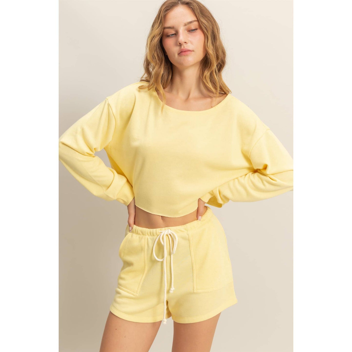 Casually Cute Boat Neck Long Sleeve Top
