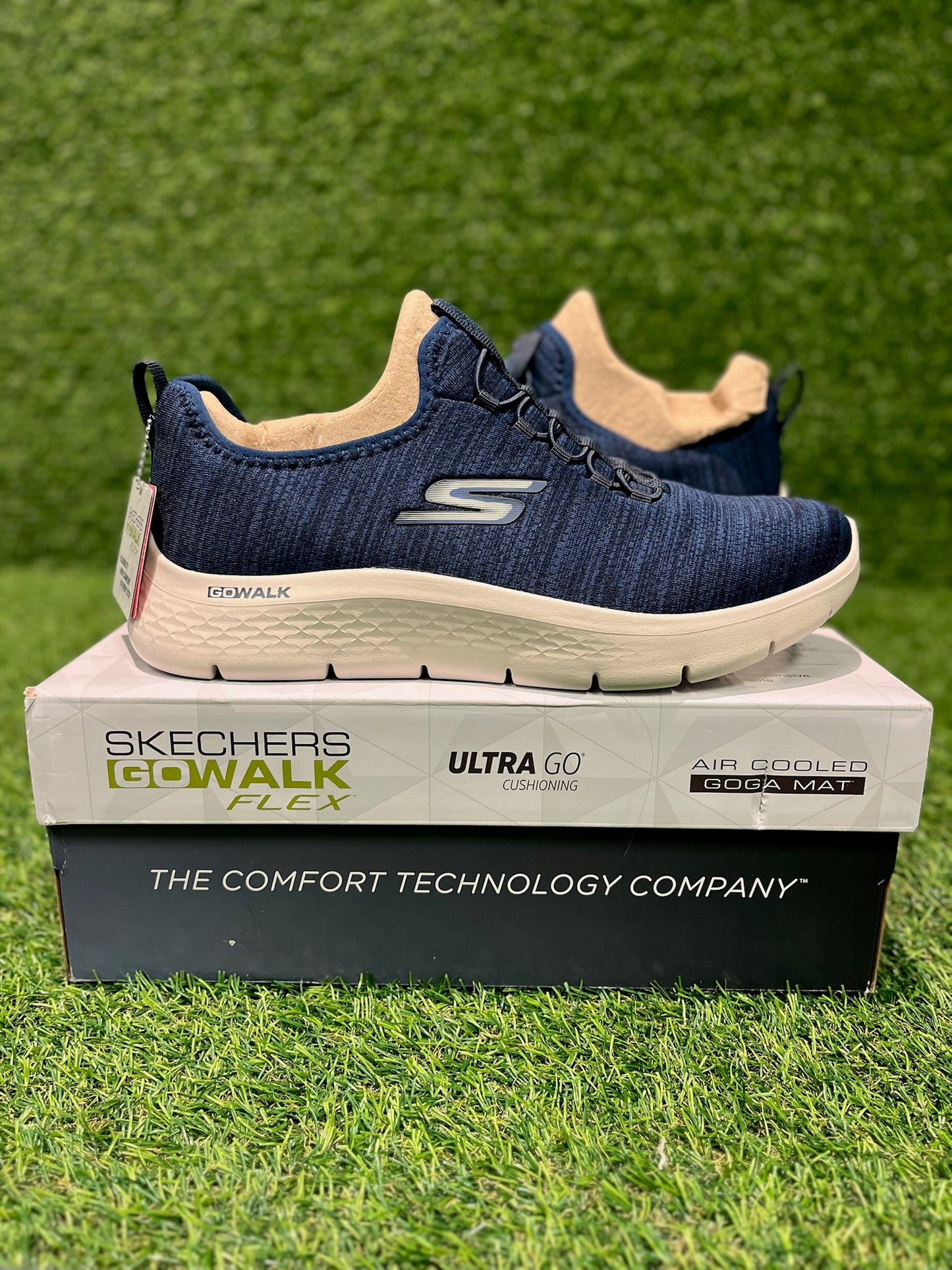 Sketcher Gonalk Flex Navy Size 8
