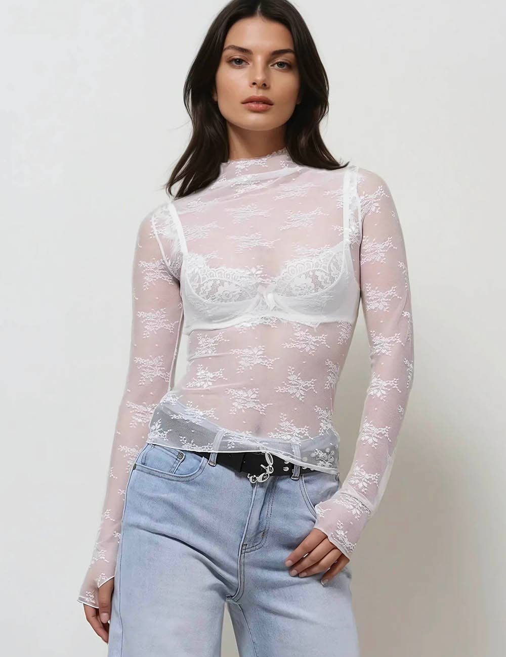 Retro Veil Lace Top