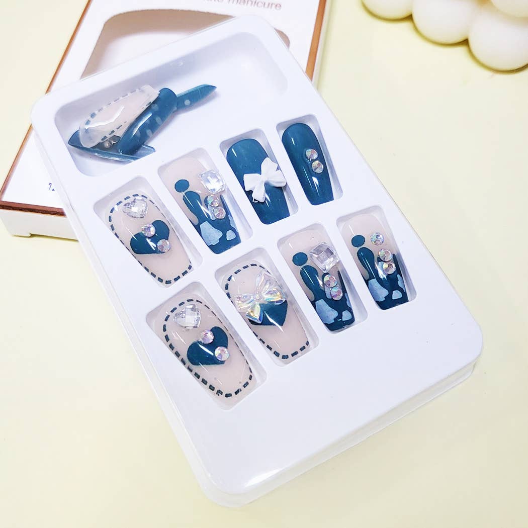 Women Pre Glued Press On Nail Set