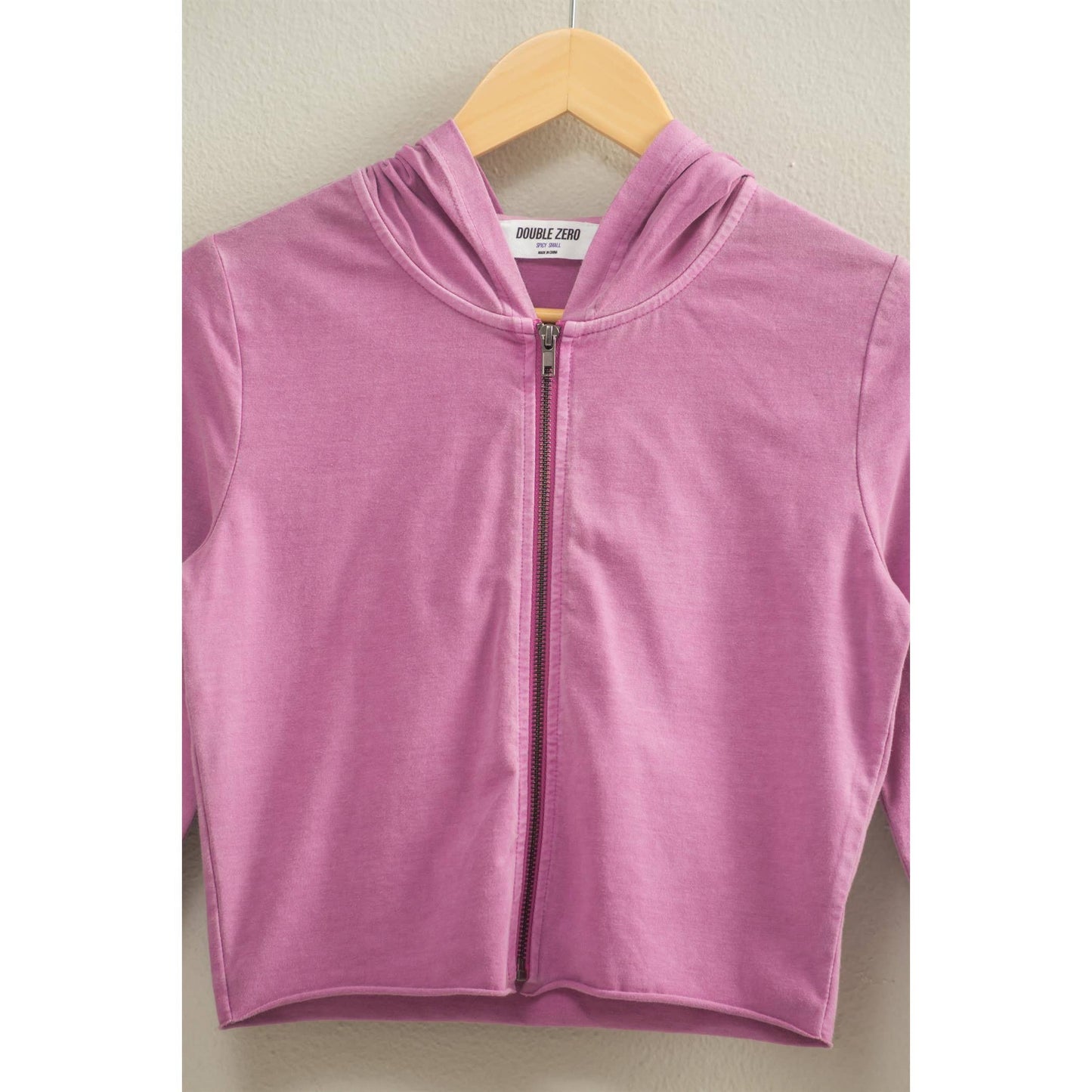Zip Up Cropped Hoodie