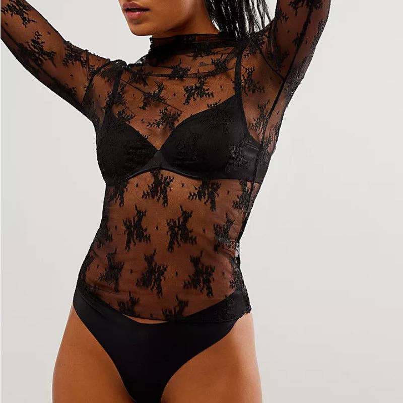 Retro Veil Lace Top