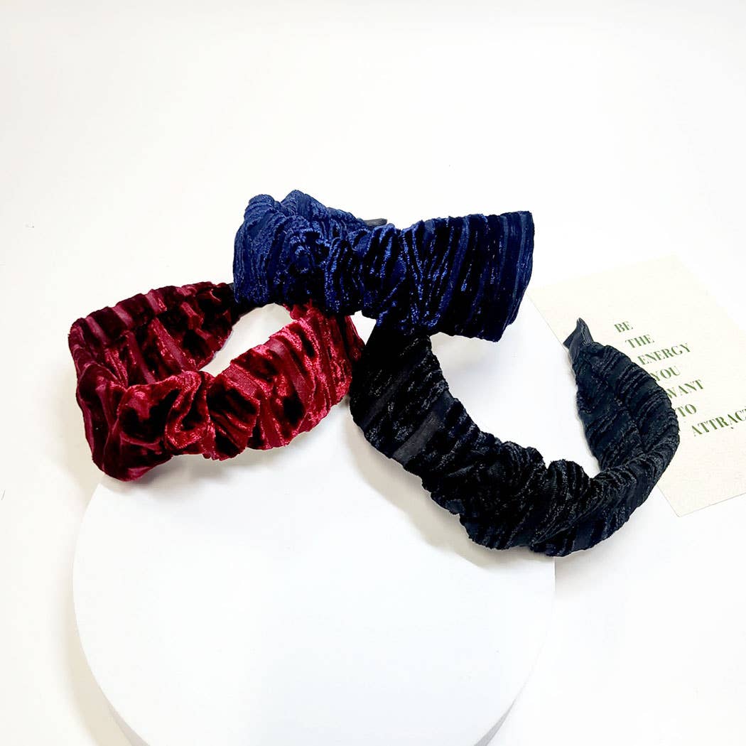 Winter Tone Wrinkled Twist Headband