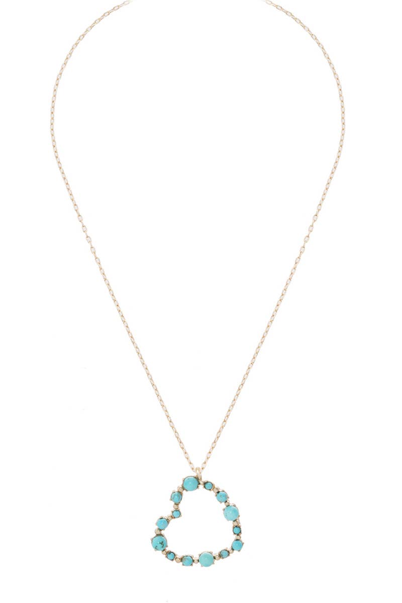 Heart Shaped Semi-Precious Stone Necklaces
