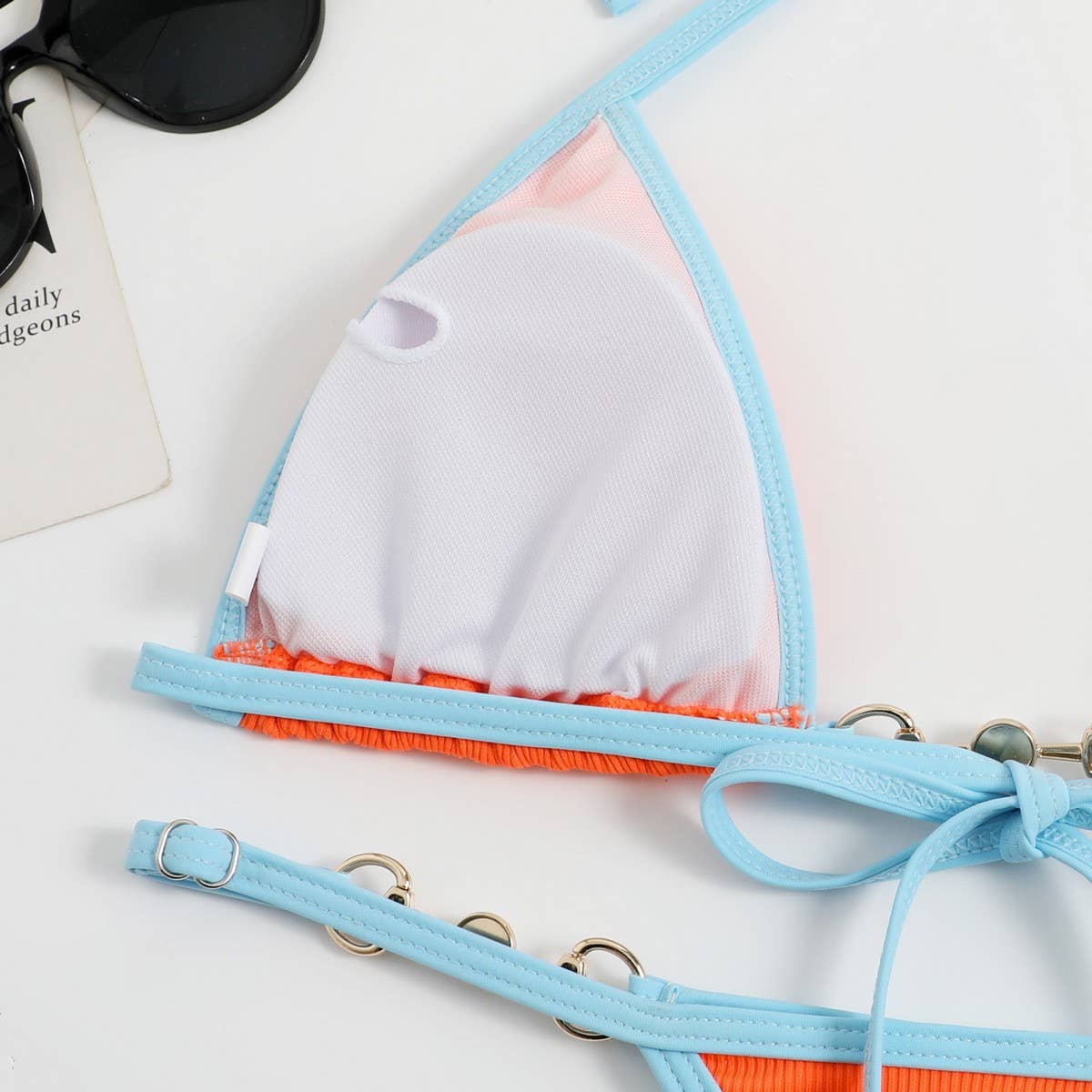 Metallic Bikini Set - Sexy Fluorescent Swimsuit_CWMW0148