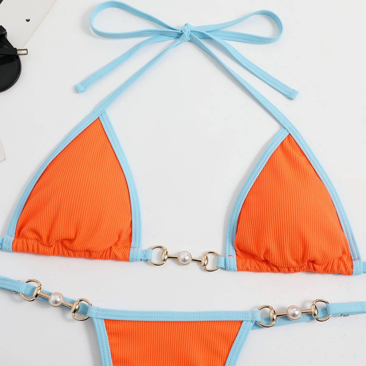 Metallic Bikini Set - Sexy Fluorescent Swimsuit_CWMW0148