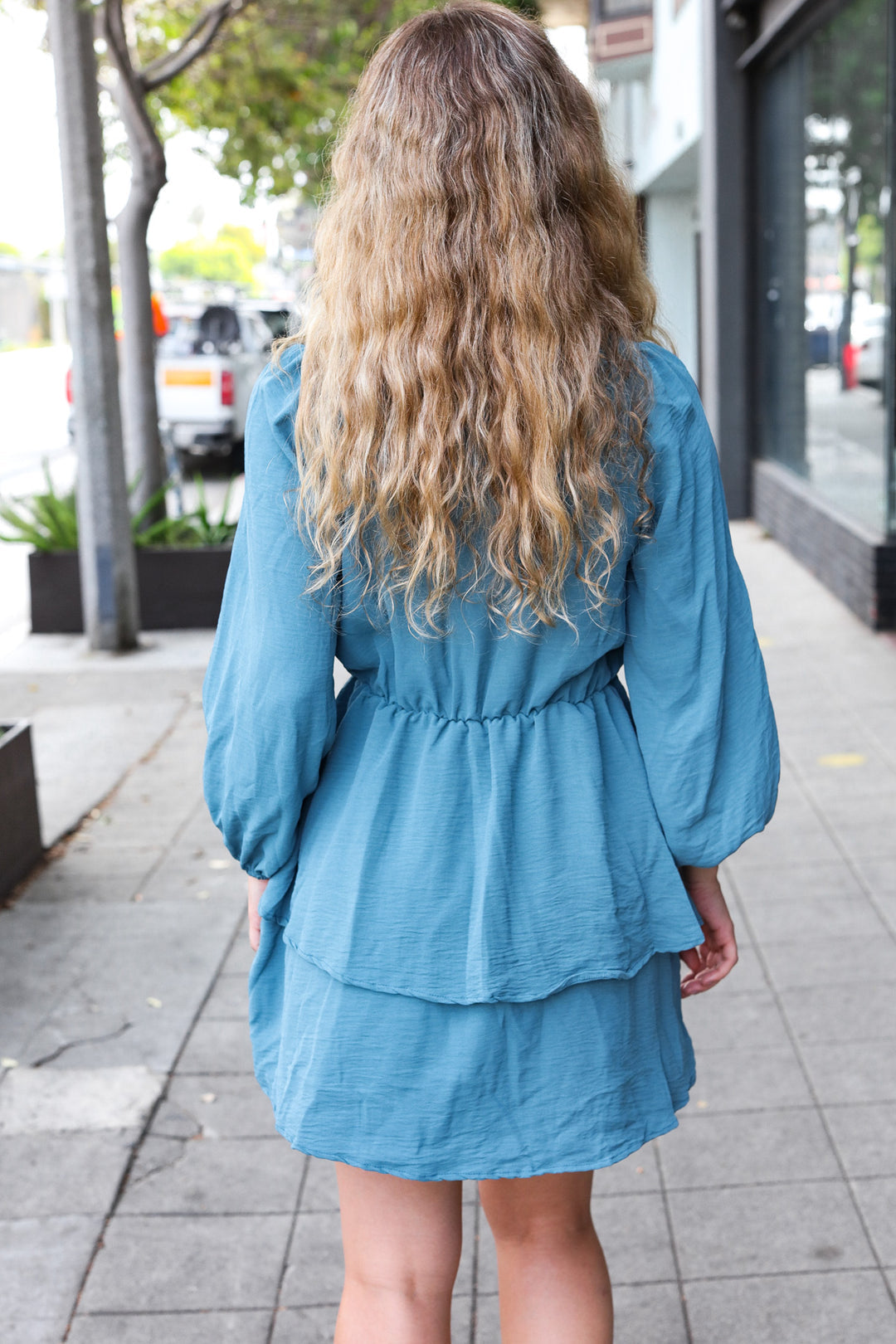 Boho Baby Blue Dress