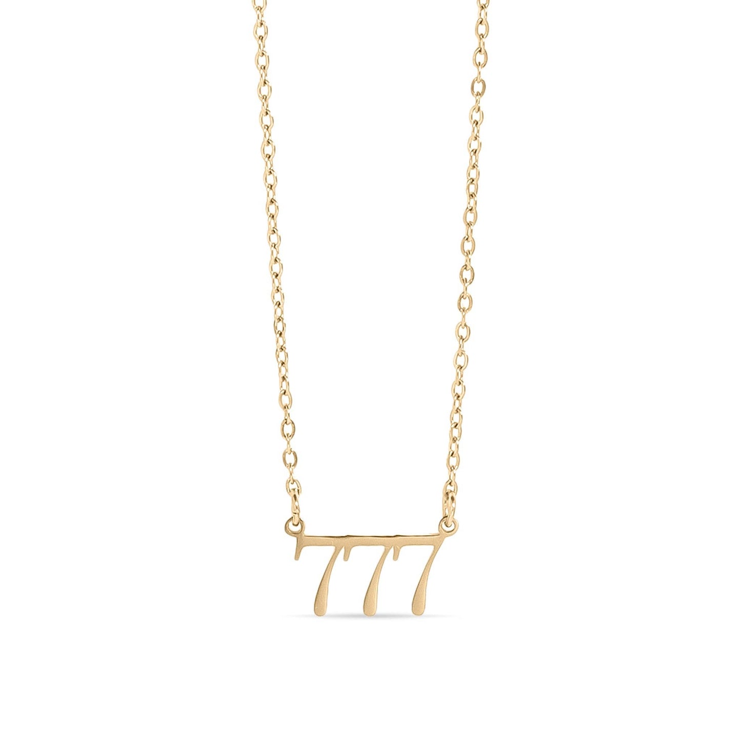 18K Gold PVD Stainless Steel Angel Number Necklace