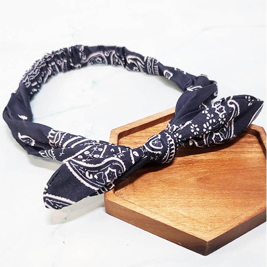 Paisley Print Center Knot Headband
