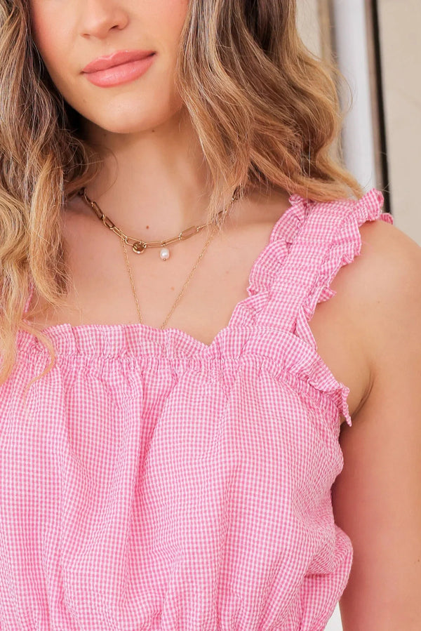 Ruffled Strap Tiered Mini Dress