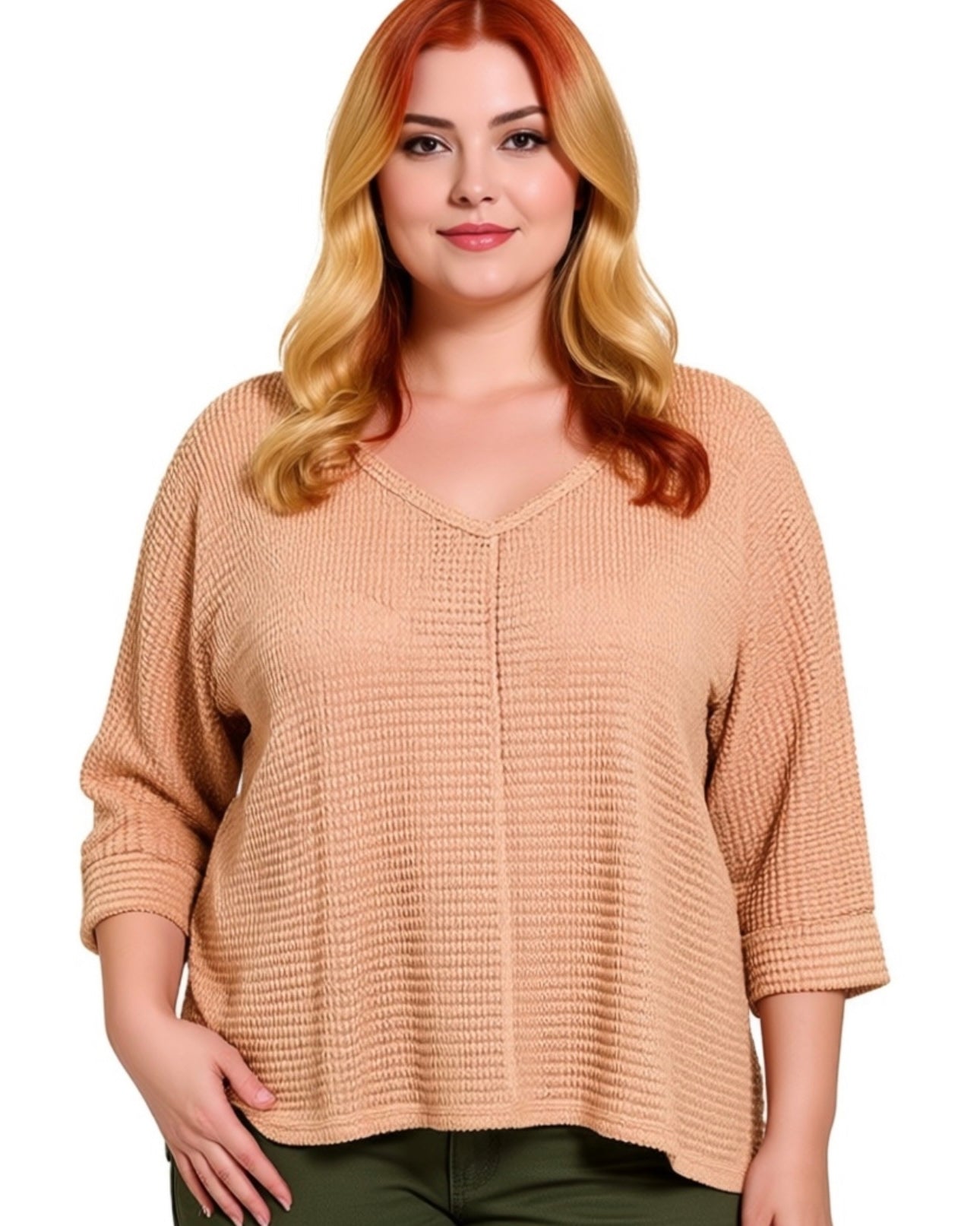 PLUS SIZE SLIMMING SHEER SWEATER