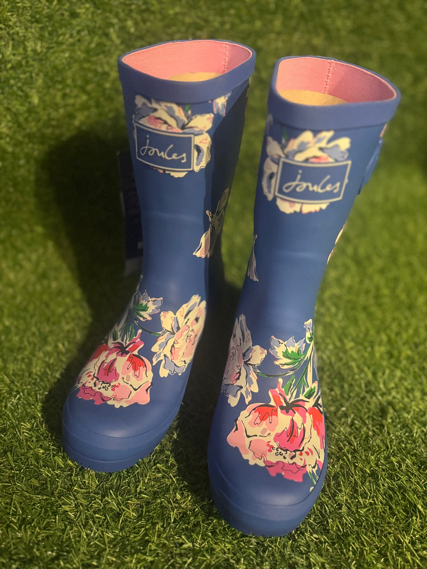 JOULES BLUE FLOWER RAIN BOOT