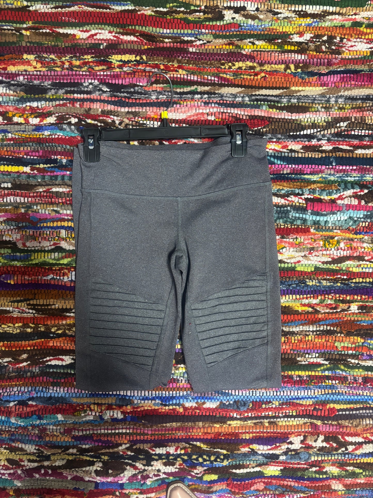 Alo Leggings Womens M Medium Gray High Waist Athletic Stretch Pull On Yoga Moto