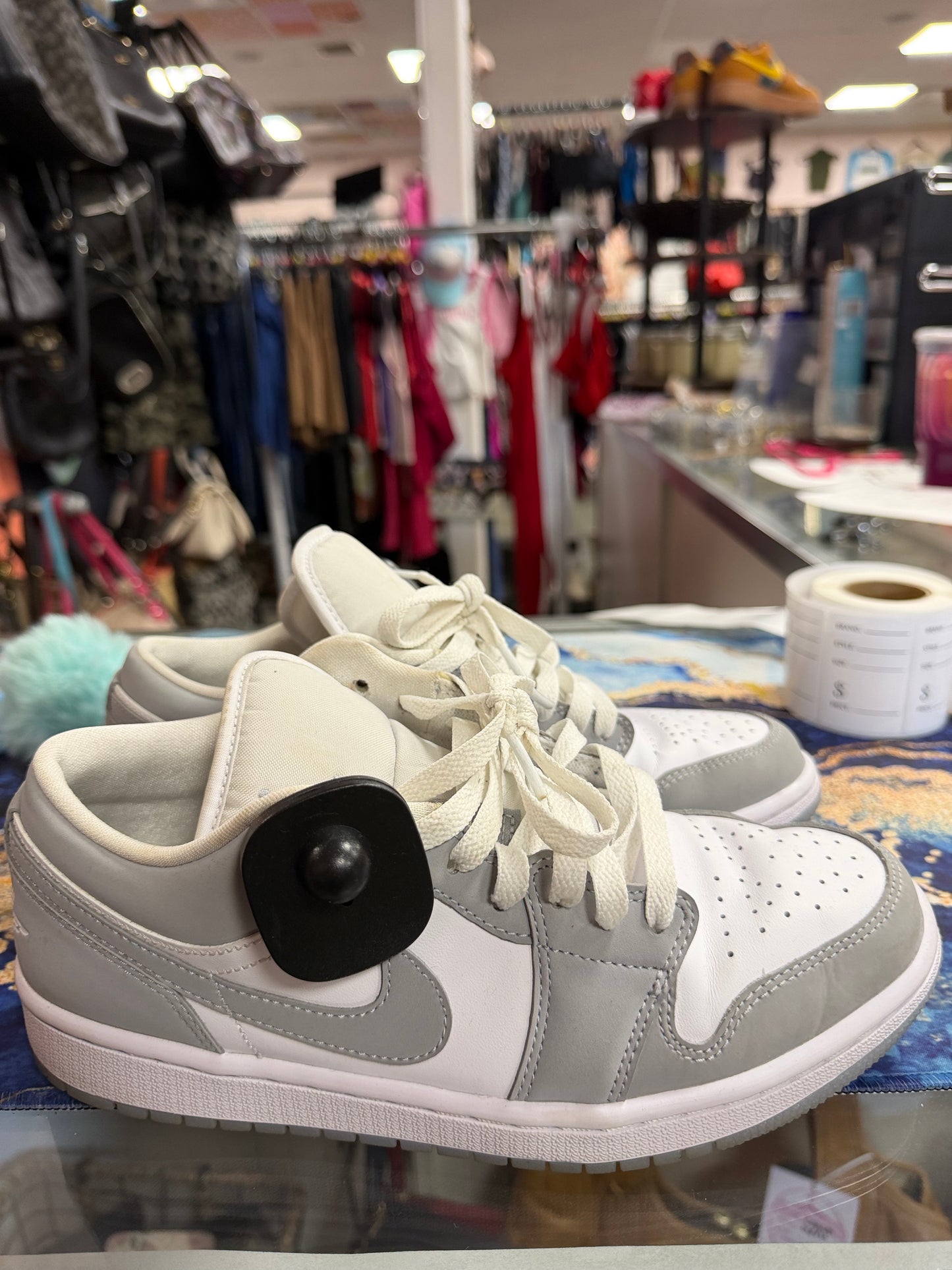 (Size 8.5 Women) Jordan 1 Low White Wolf Grey