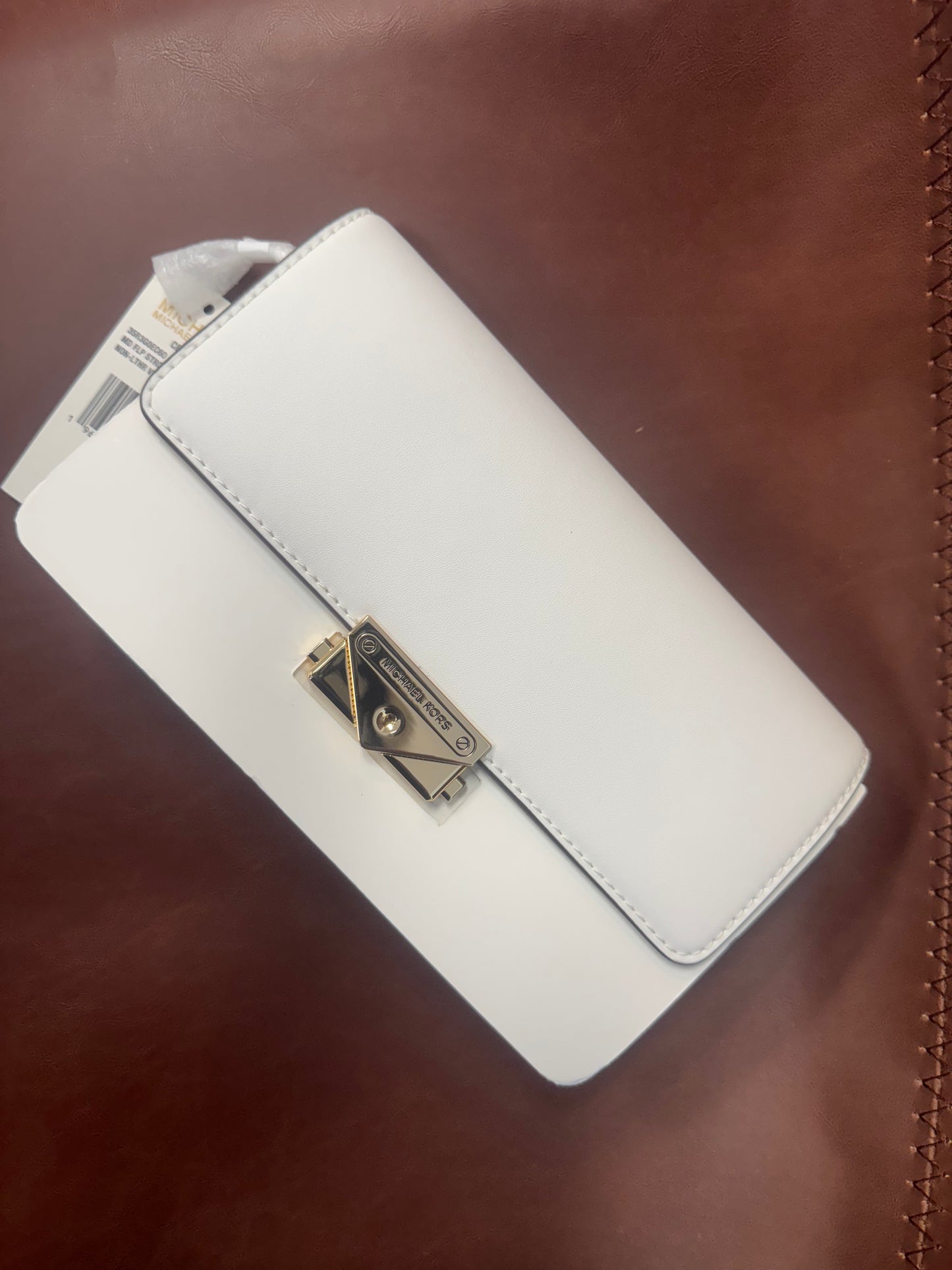 MK White Purse Clutch