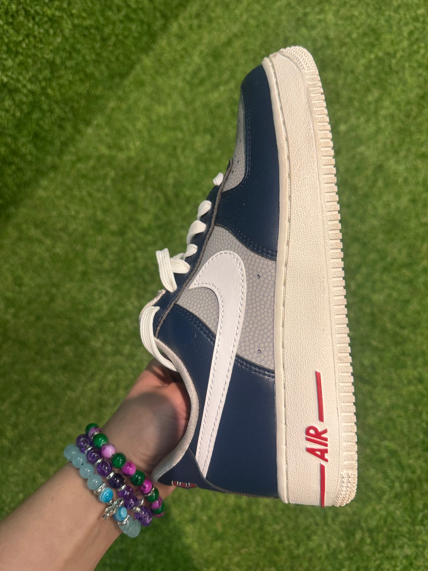NIKE AIR FORCE 1 NAVY BLUE SIZE 8