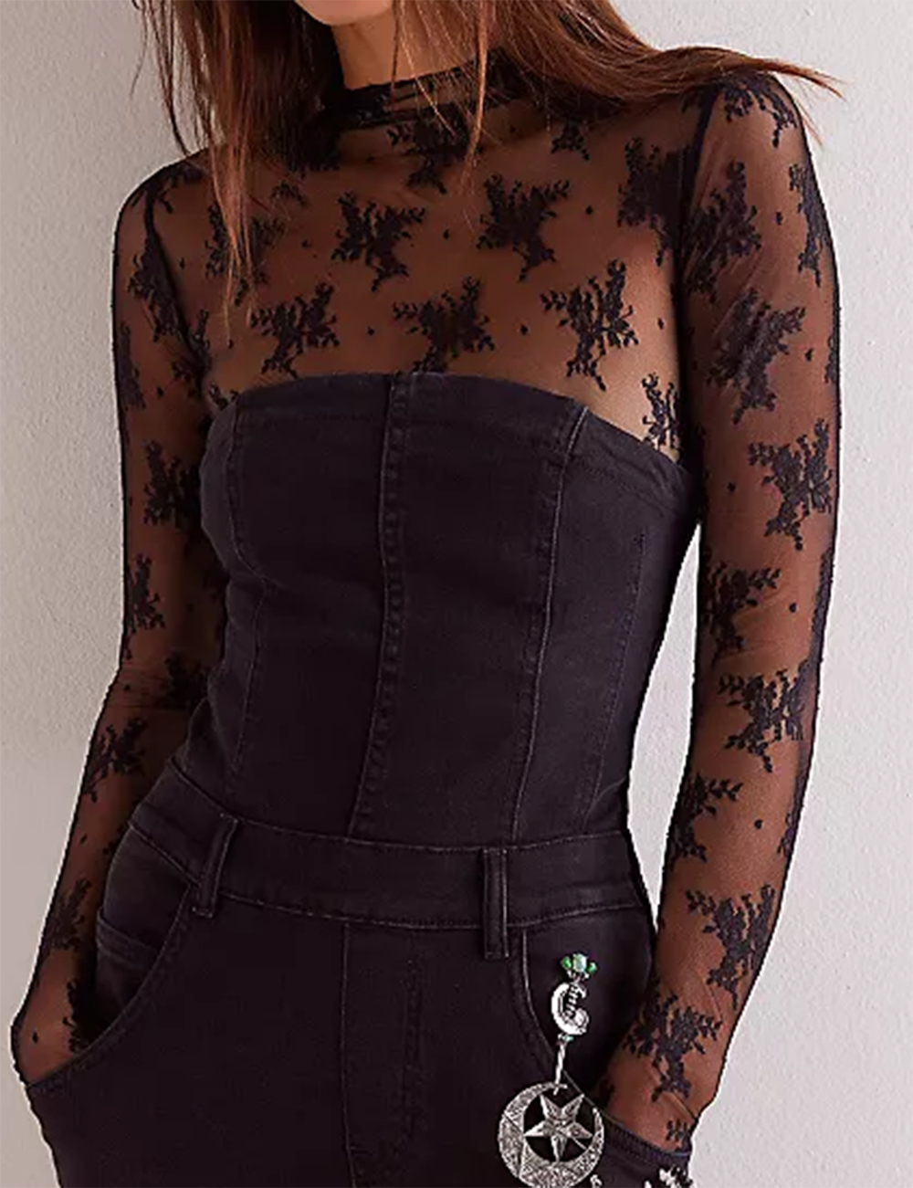 Retro Veil Lace Top