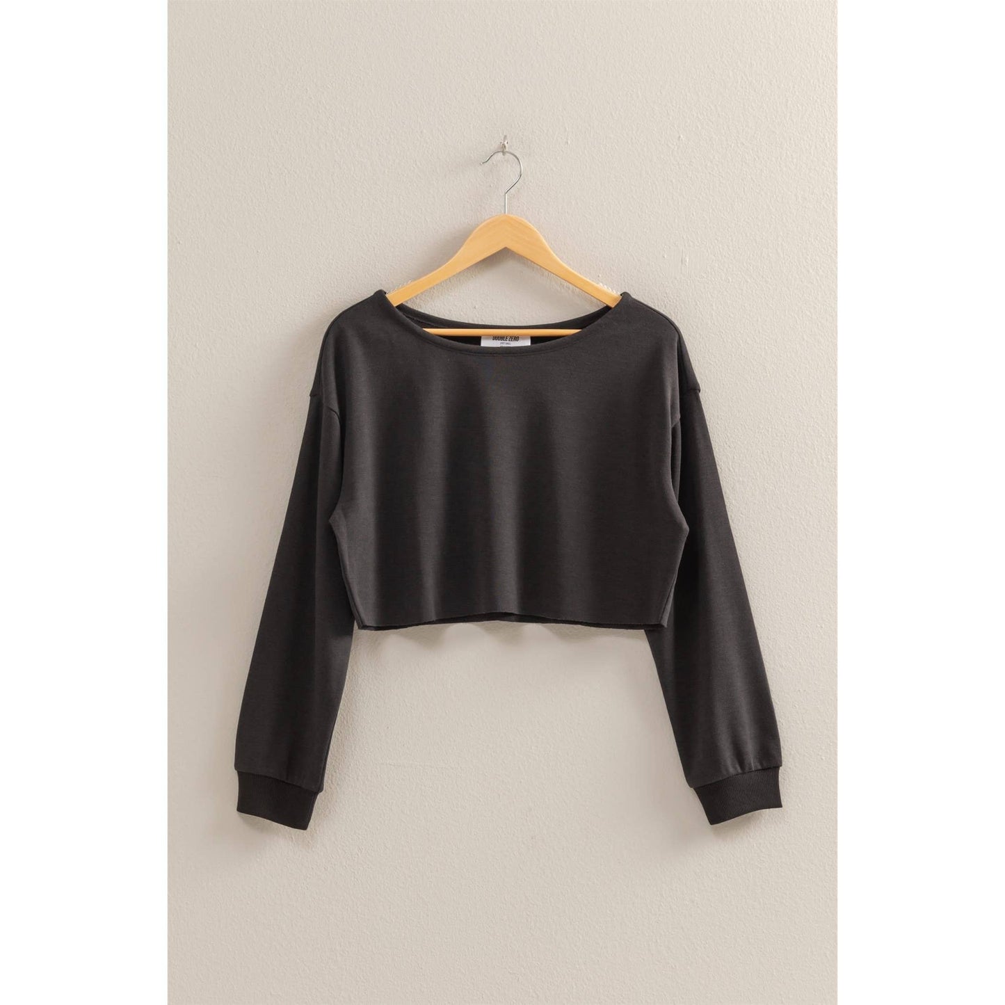 Casually Cute Boat Neck Long Sleeve Top