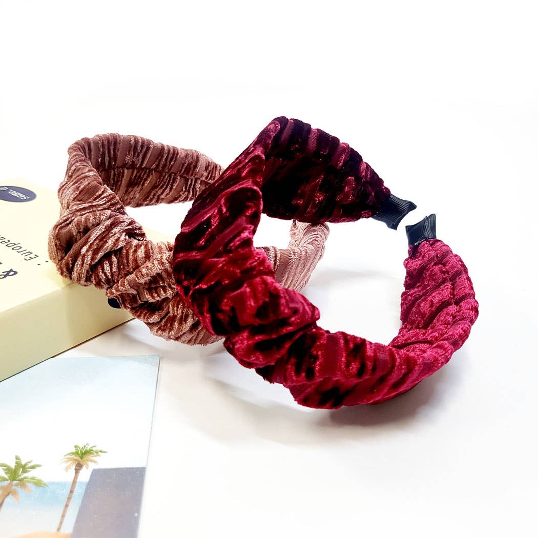 Winter Tone Wrinkled Twist Headband