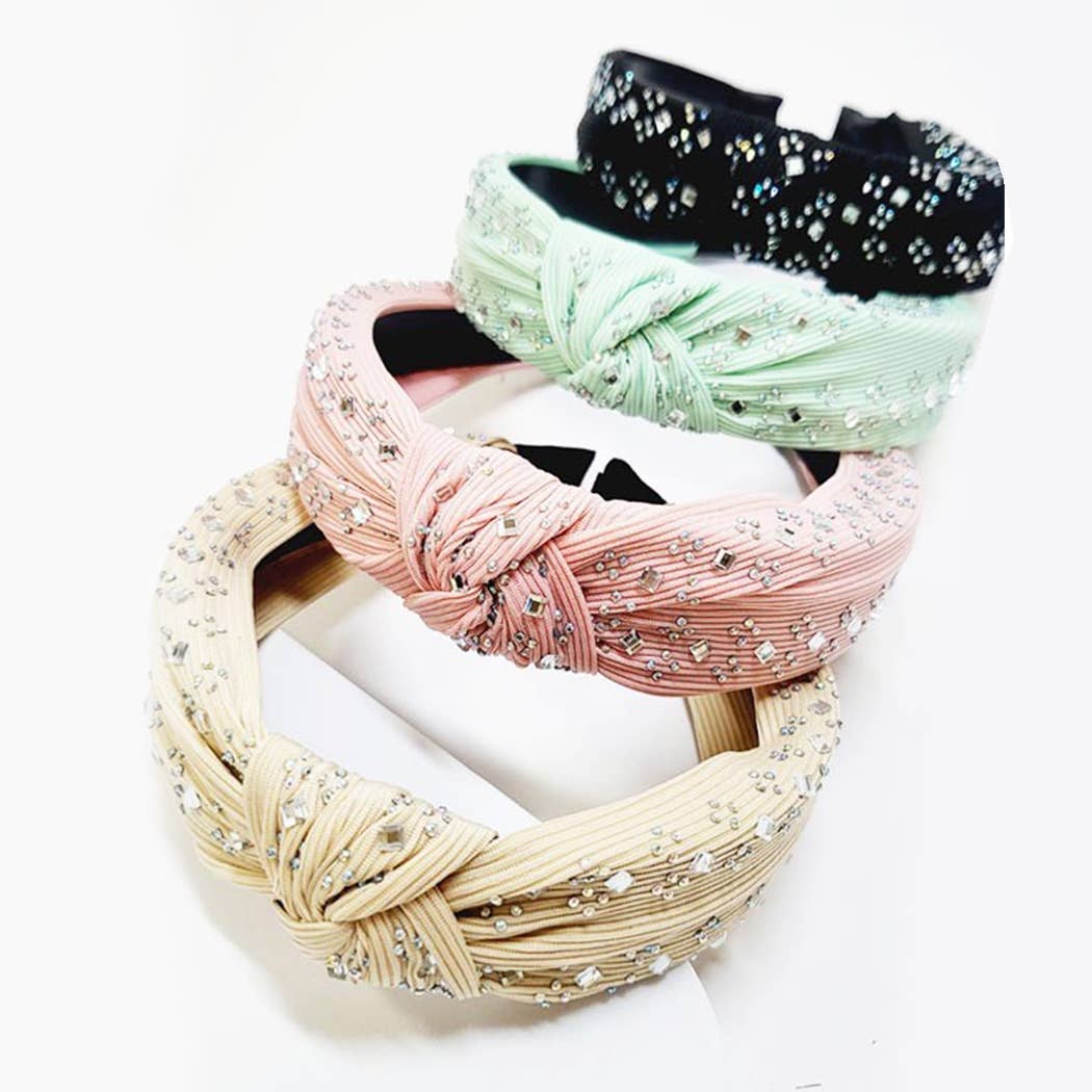 Center Knotted Crystal Headband
