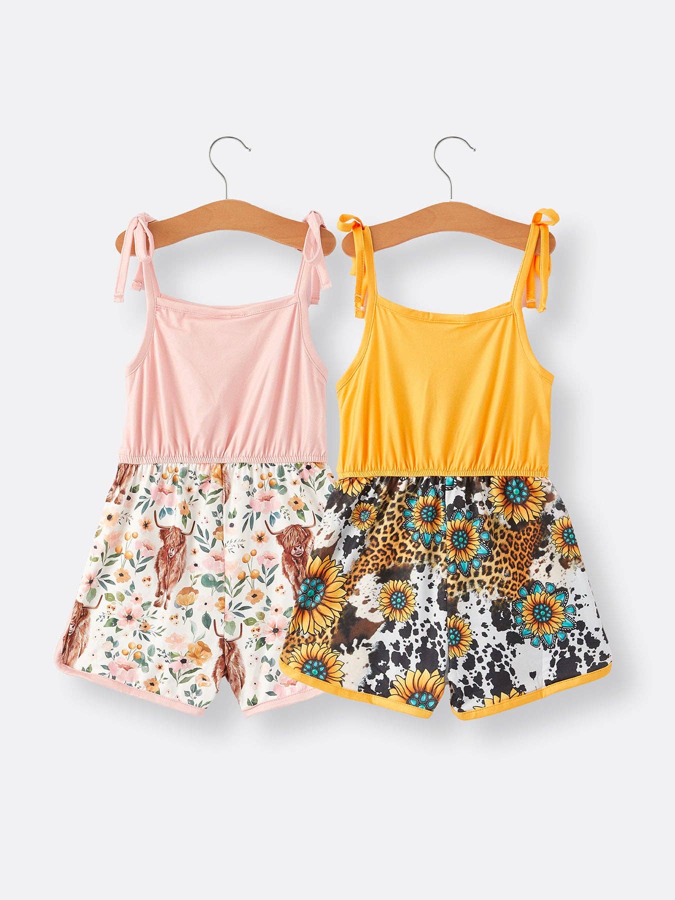 Cow Floral Girls Jumpsuit