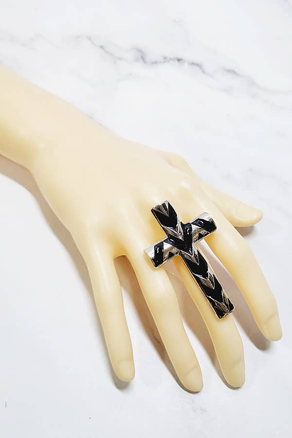 Cross Adjustable Ring