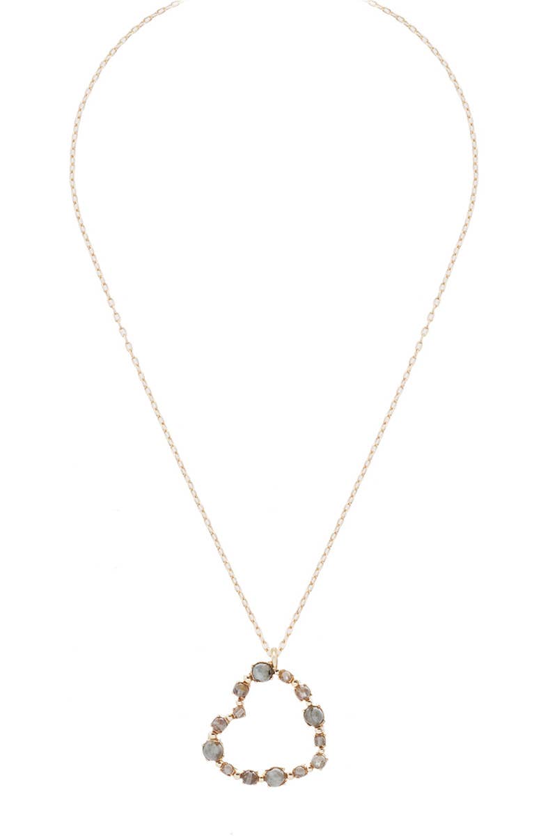 Heart Shaped Semi-Precious Stone Necklaces