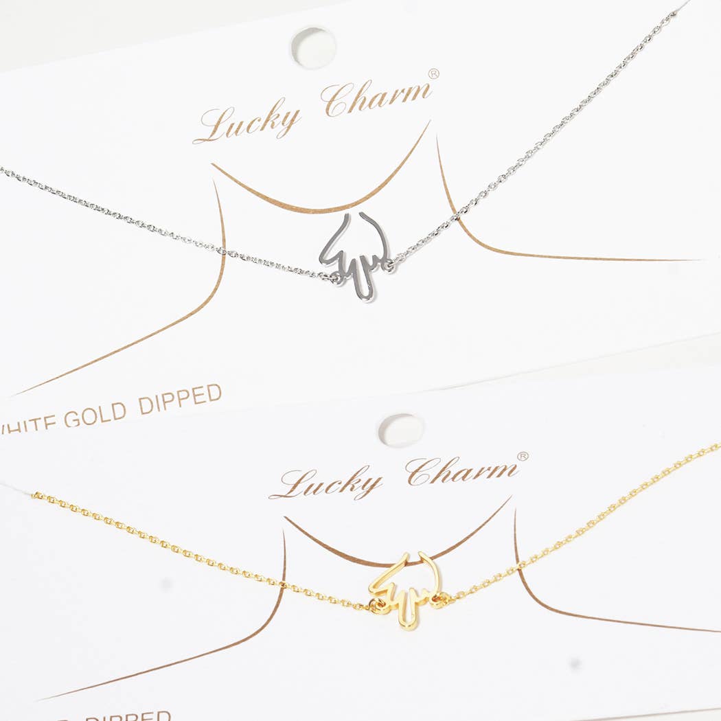 Gold-Dipped Middle Finger Up Necklaces