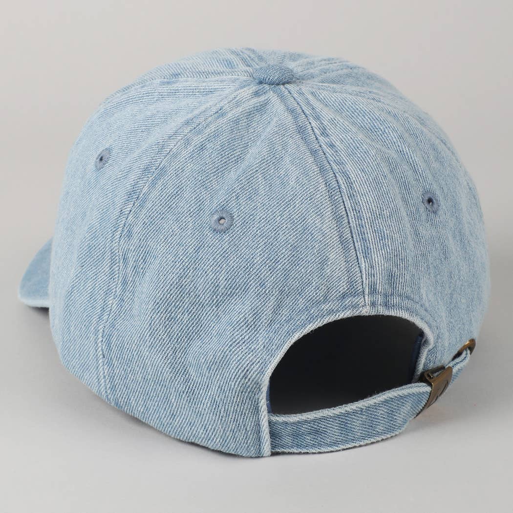 Put It On My Wife/Husband's Tab Embroidery Denim Cap