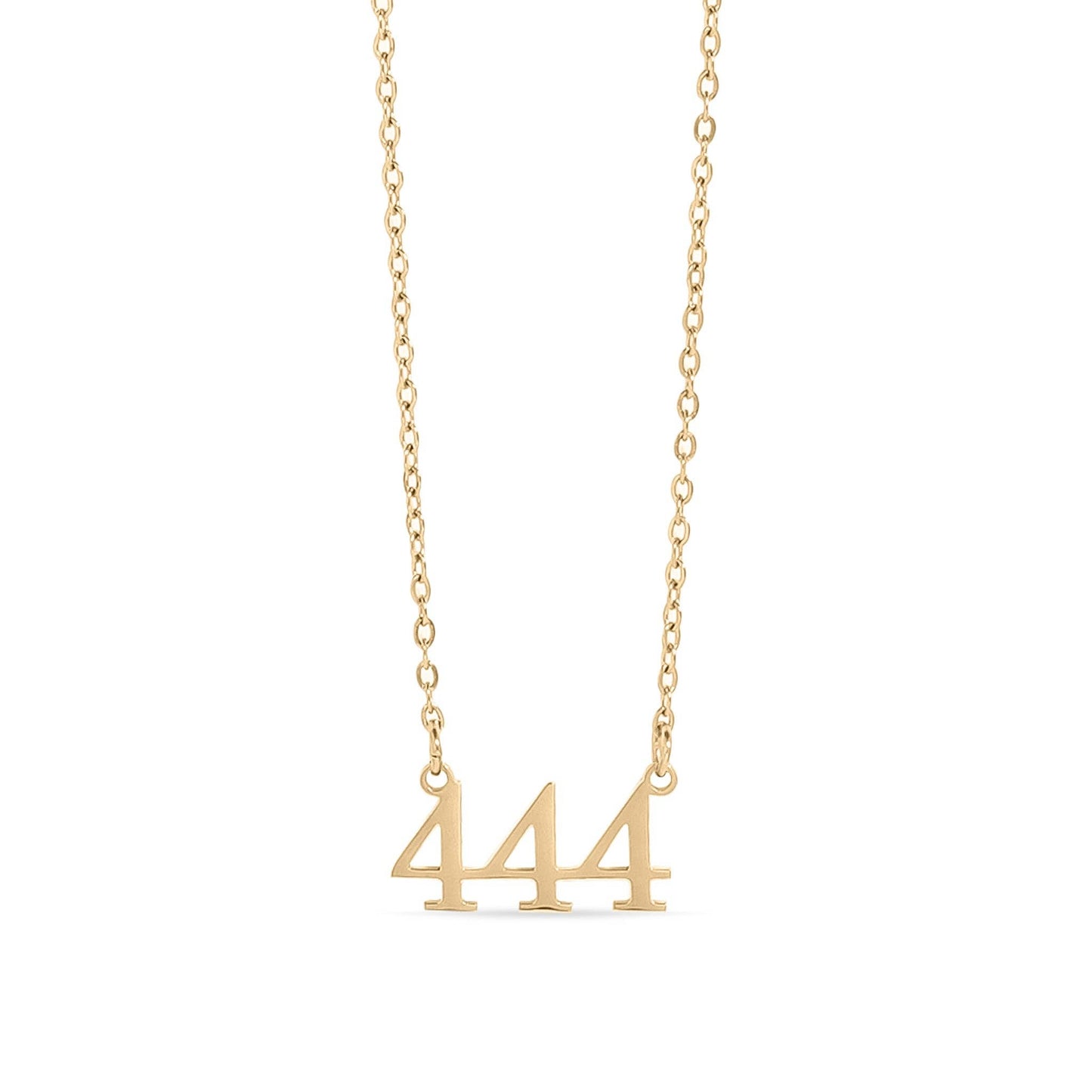 18K Gold PVD Stainless Steel Angel Number Necklace